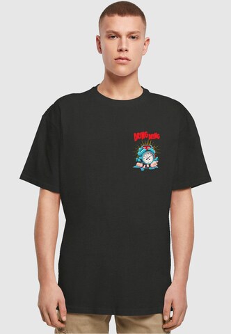 Merchcode Shirt 'Alarm Clock Comic' in Zwart: voorkant