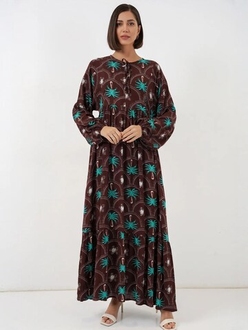 Bigdart Dress in Brown: front