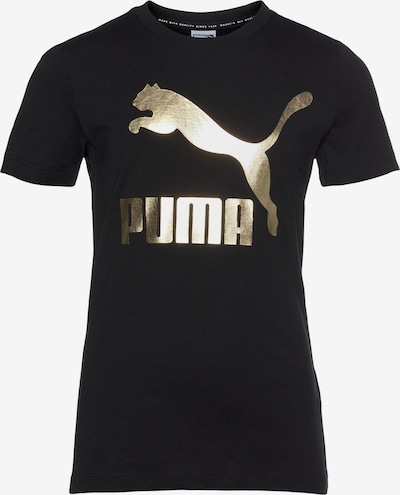 PUMA Shirt in de kleur Goud / Zwart, Productweergave