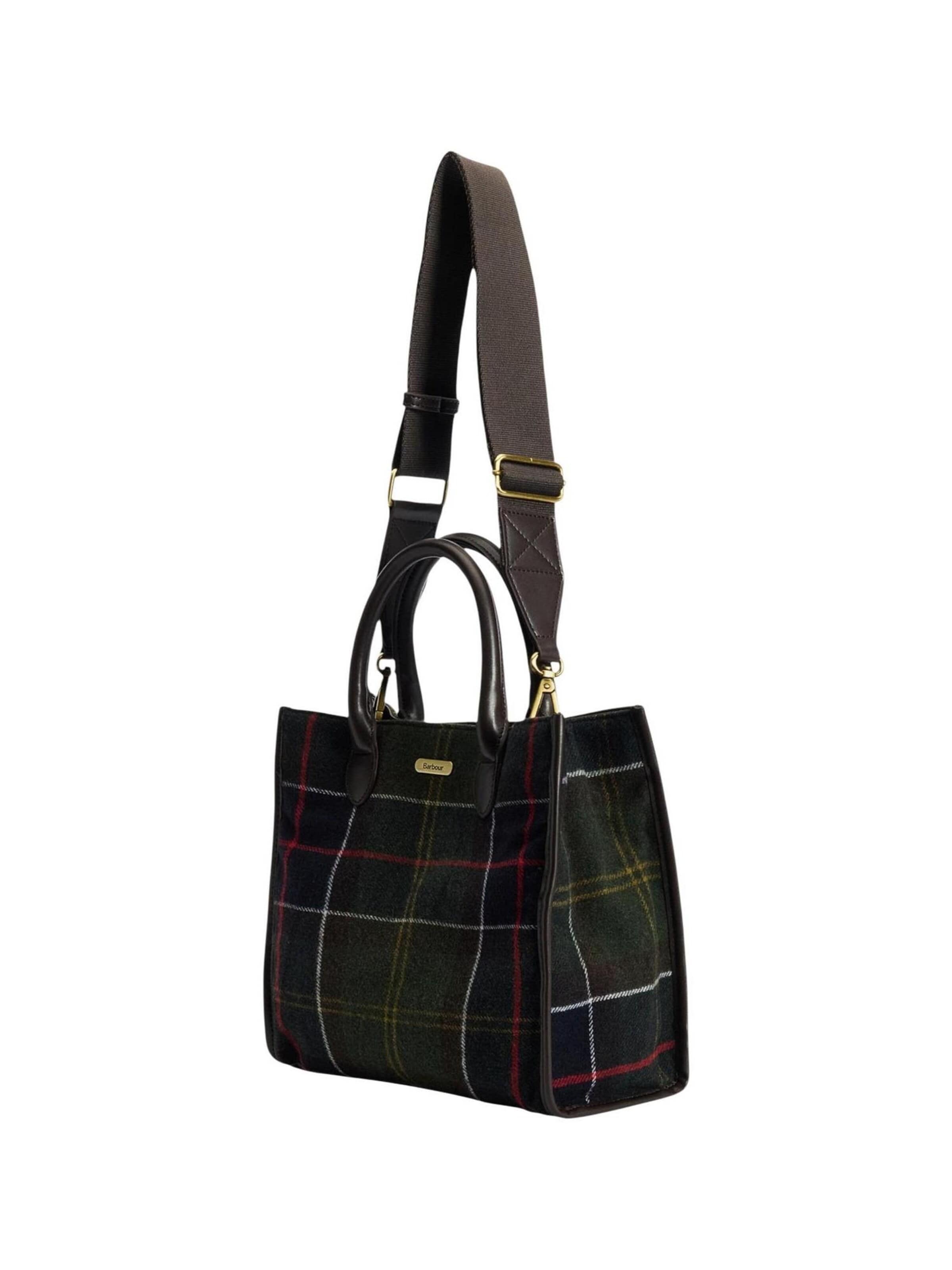 Barbour - Bolso de hombro 'BARRHILL TARTAN TOTE BAG LBA0423' en verde