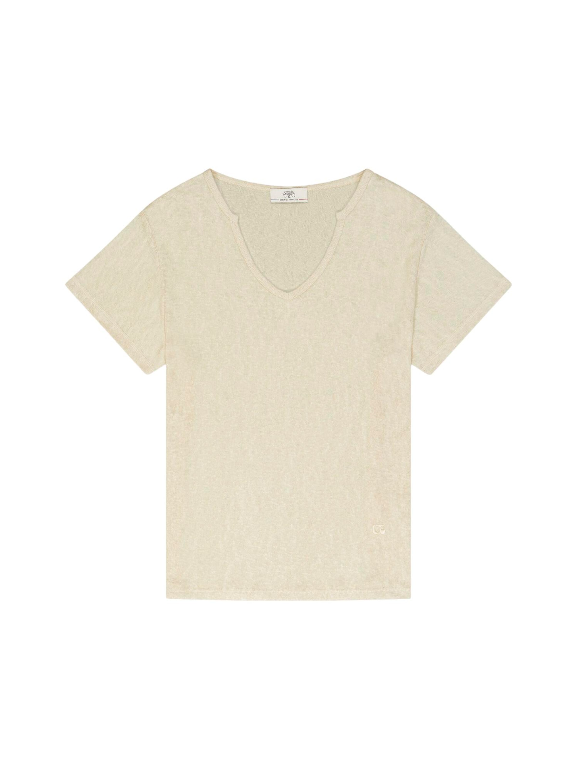 T-shirt Le Temps Des Cerises en beige : devant