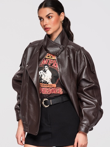 Ombre Between-season jacket in Brown: front