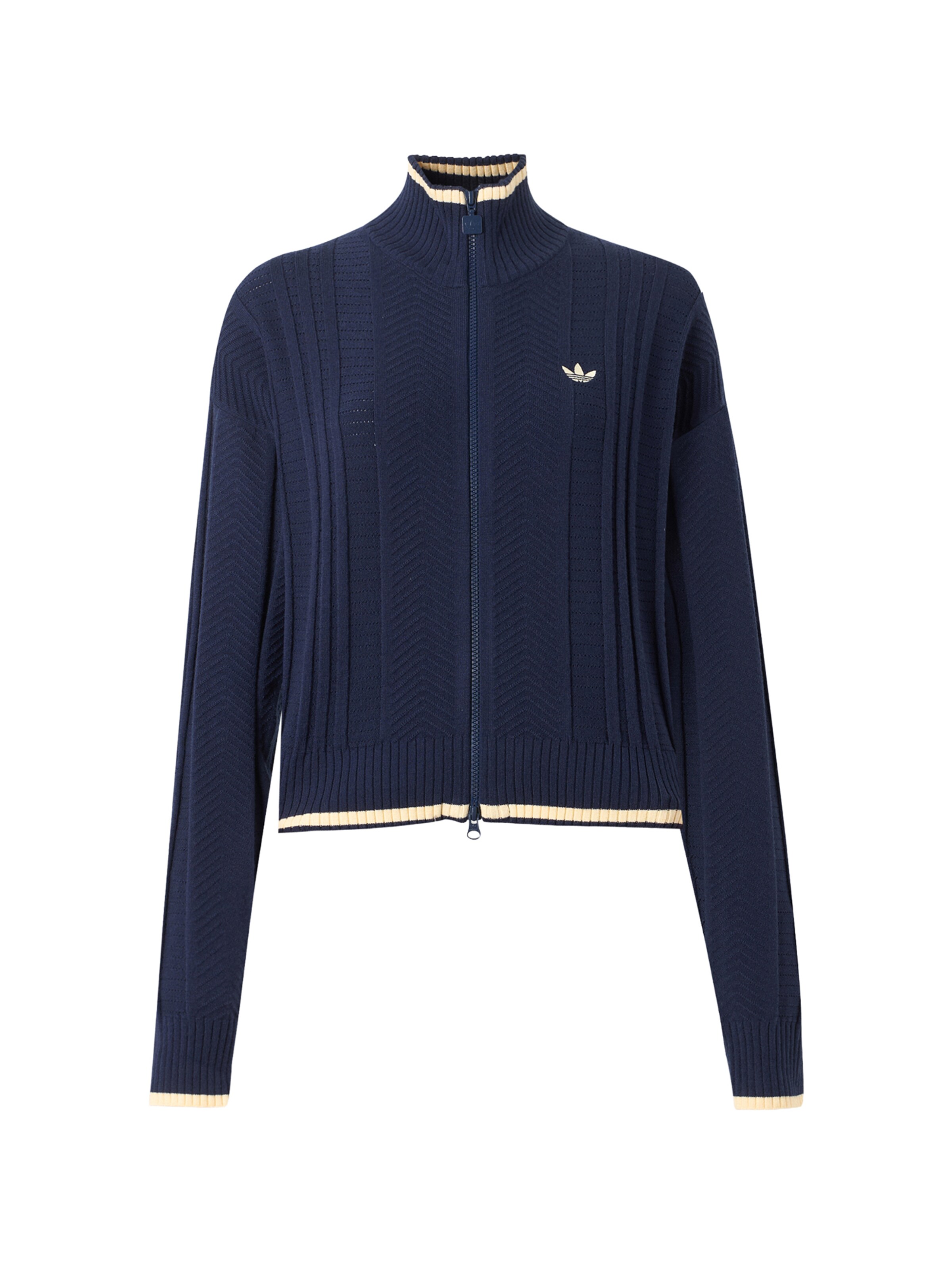 Geacă tricotată 'Firebird' de la ADIDAS ORIGINALS pe albastru: față