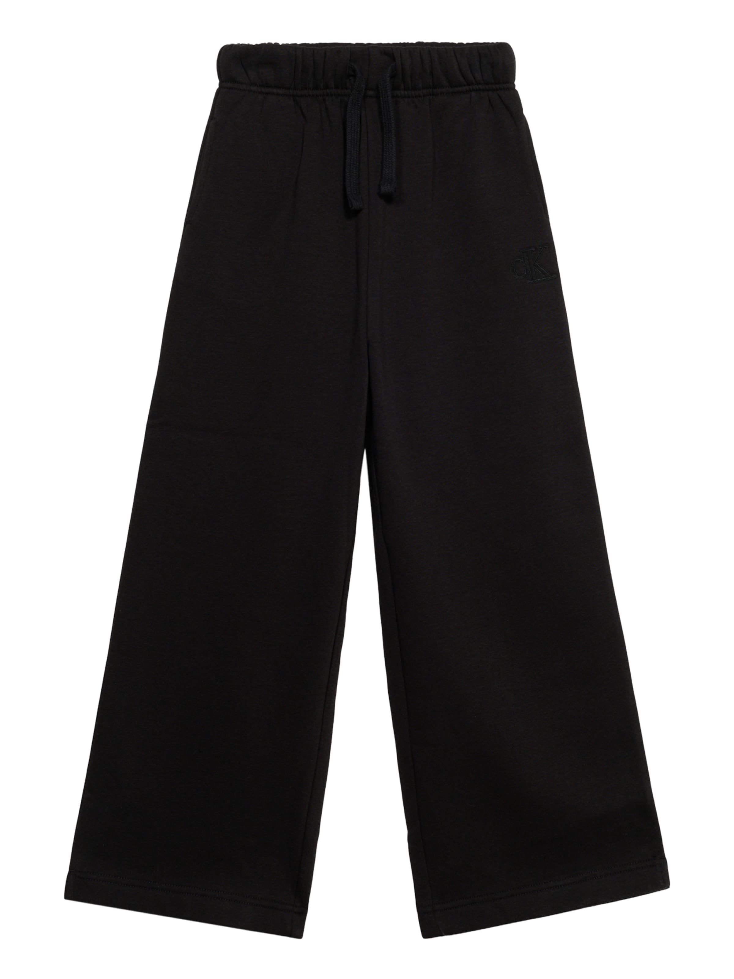 Calvin Klein JeansWide Leg/ Široke nogavice Hlače - crna boja: prednji dio