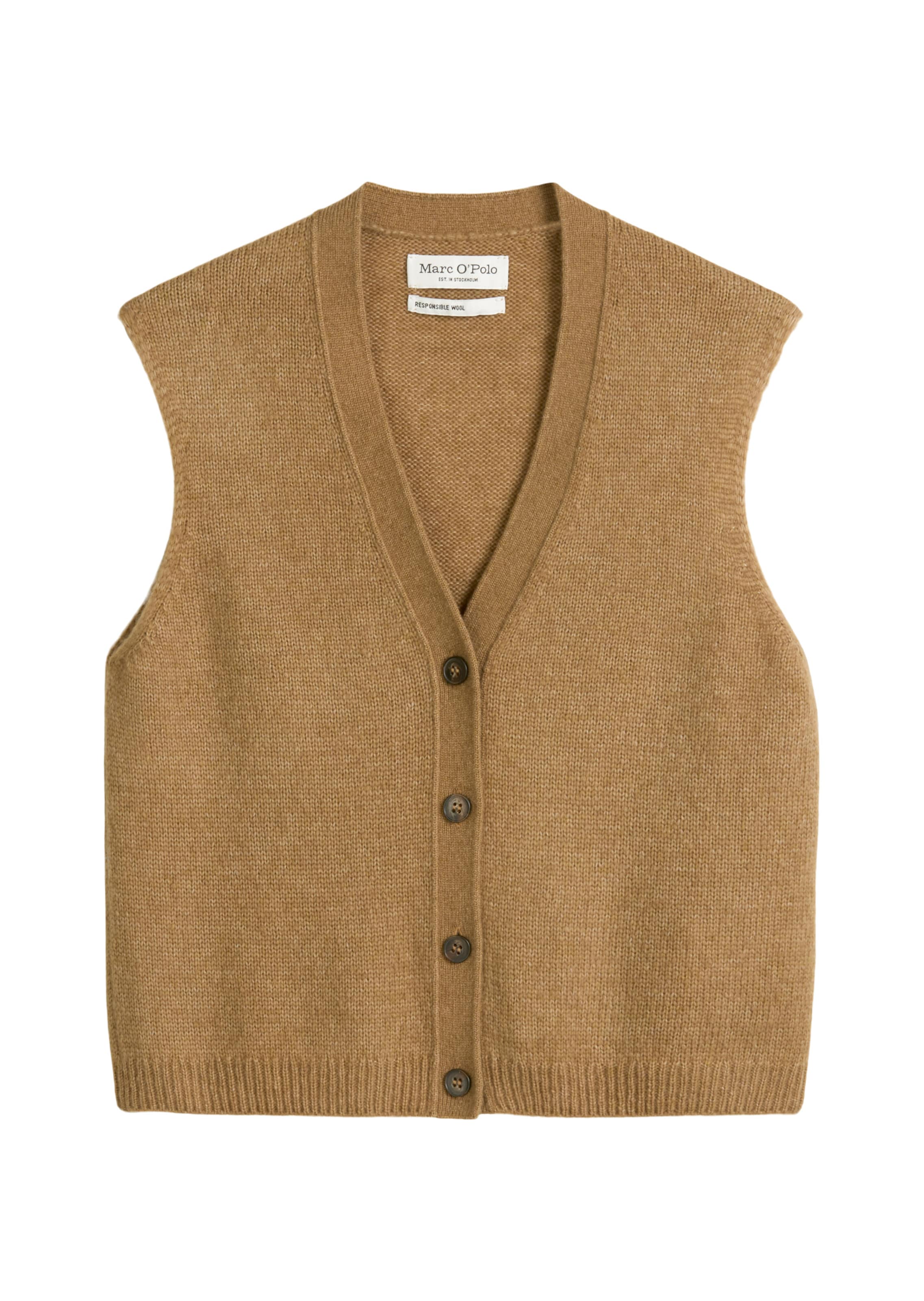 Marc O'Polo Pletená vesta - Hnedá: predná strana