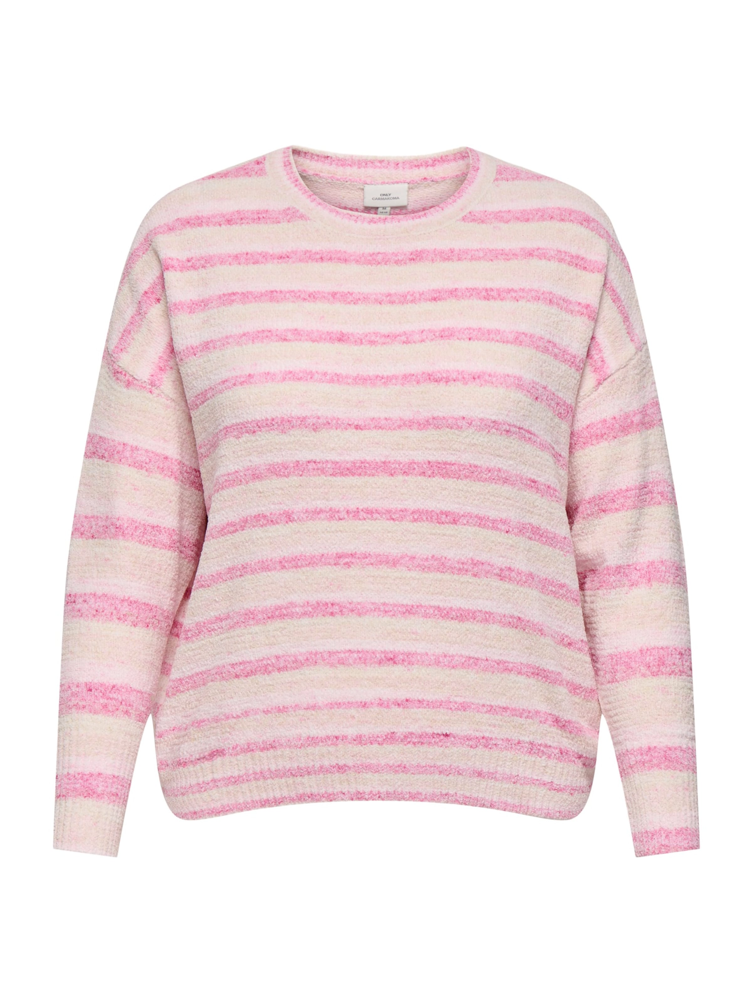 ONLY Carmakoma Kampsun 'CARJohanna' roosa / heleroosa / valge, Tootevaade