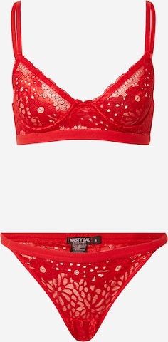 Nasty Gal Underwear Sets in Red: front