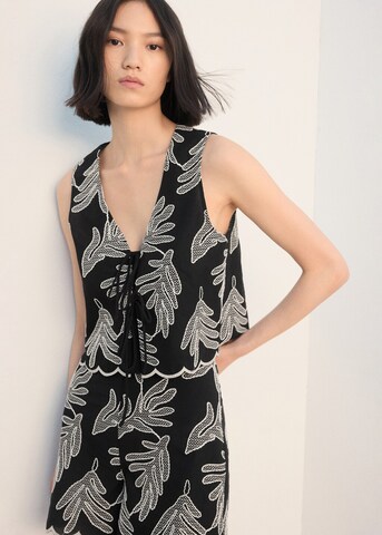 MANGO Vest 'Ginger-H' in Black: front
