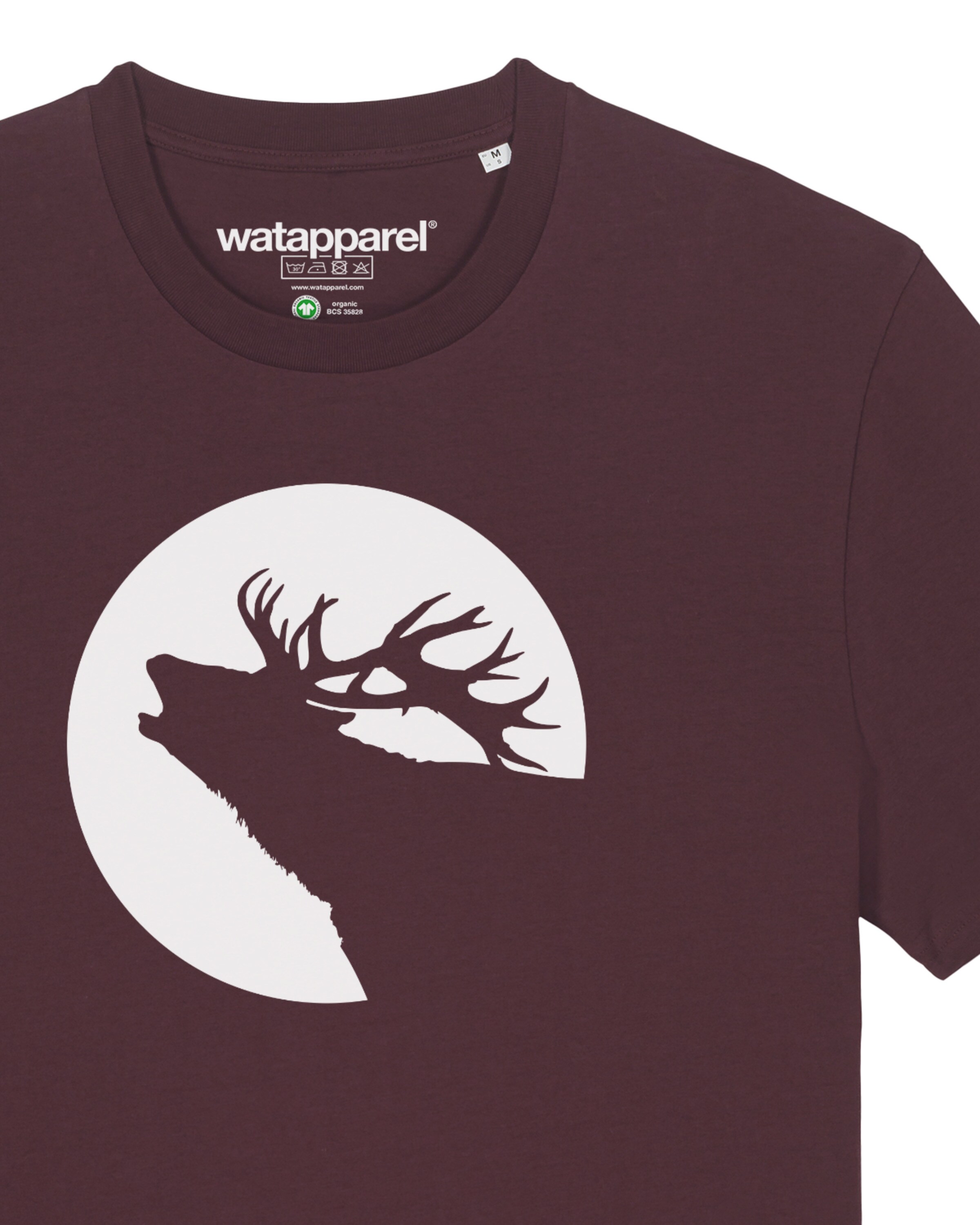 Watapparel Shirt 'Röhrender Hirsch' in Rood