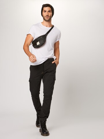INDICODE JEANS Tapered Cargobroek 'Levy' in Zwart