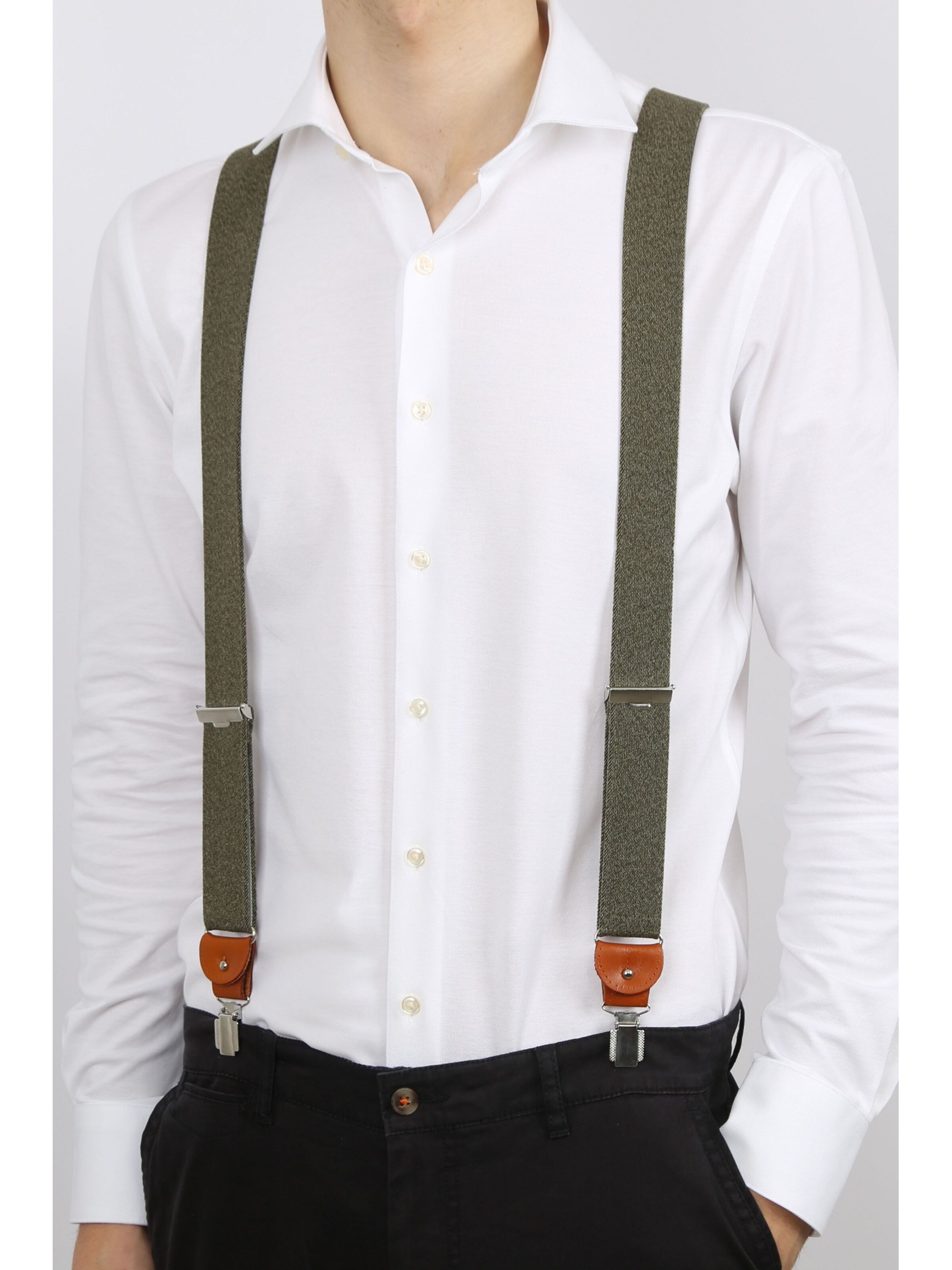 Profuomo Suspenders in Green