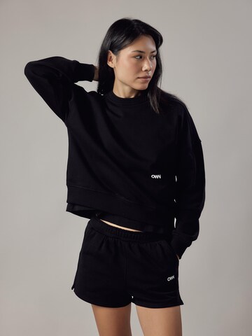 OWN Off With Nature Sweatshirt 'Felpa Girocollo Loose Fit'‌‌‌‌‌‌‌ in Schwarz: Vorderseite