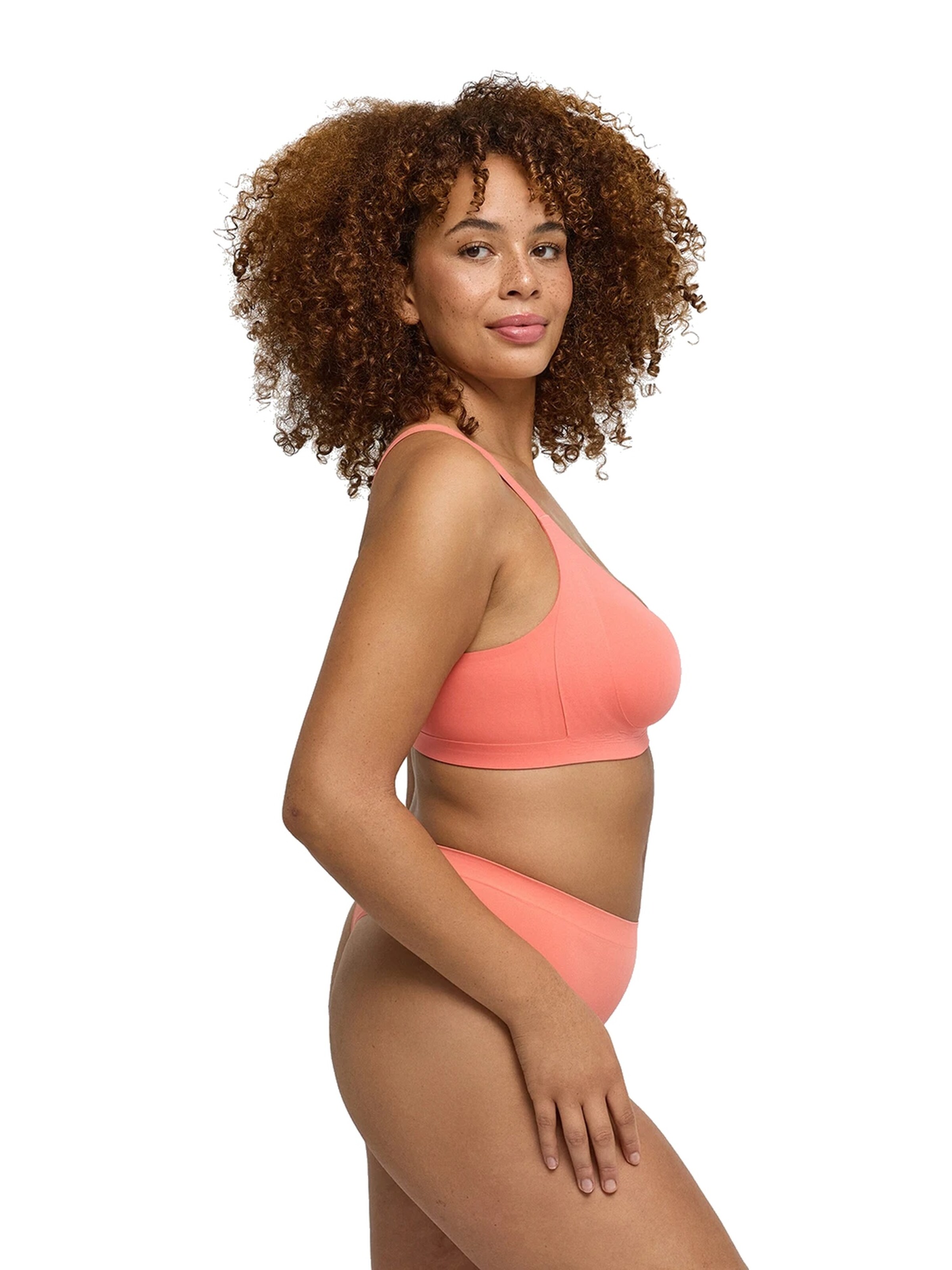 cfab (formerly creamy fabrics) - Push-up Sujetador 'Seamless Compact Push-Up BH' en naranja