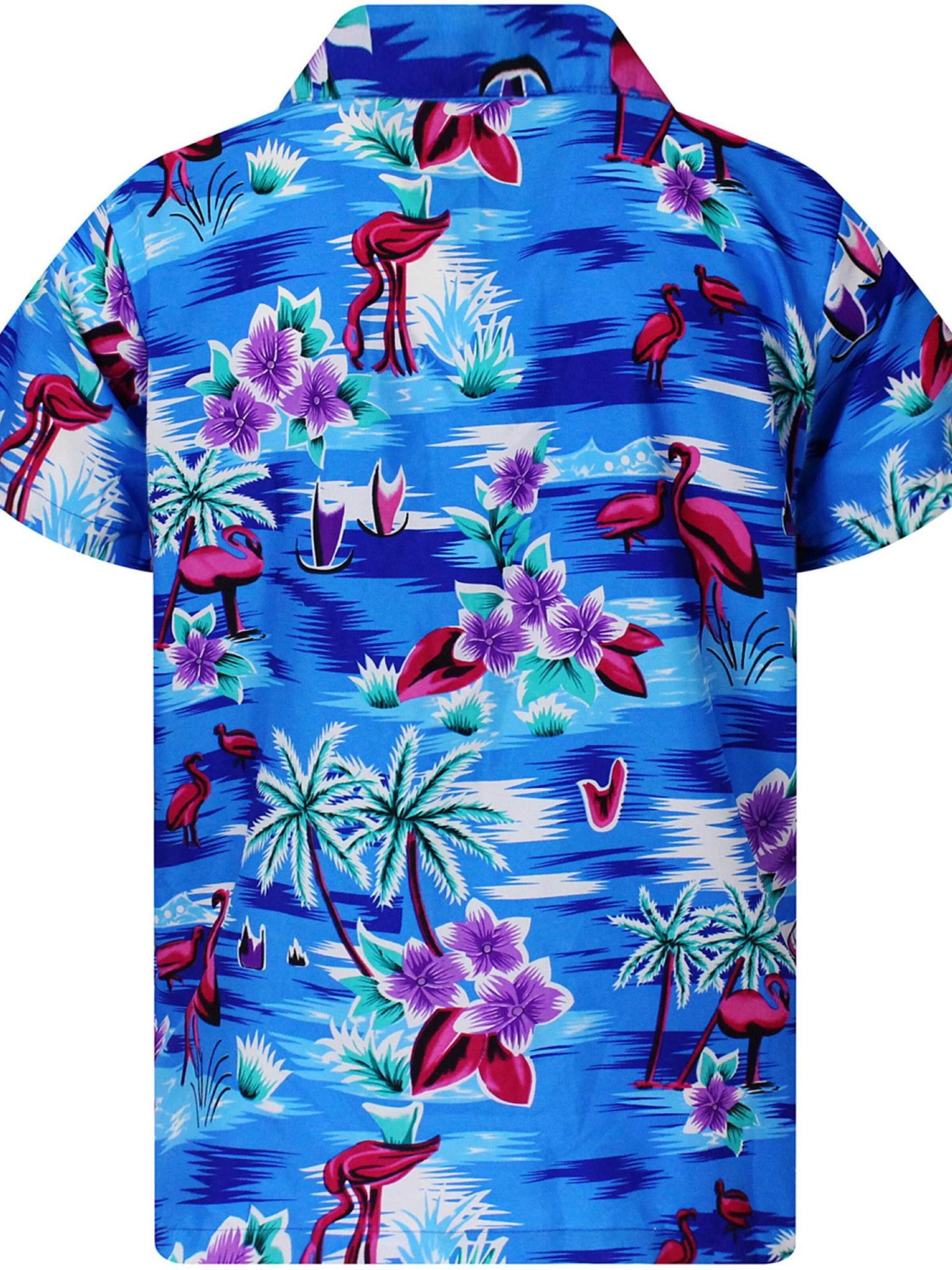 Maglietta 'Flamingos' di King Kameha in blu