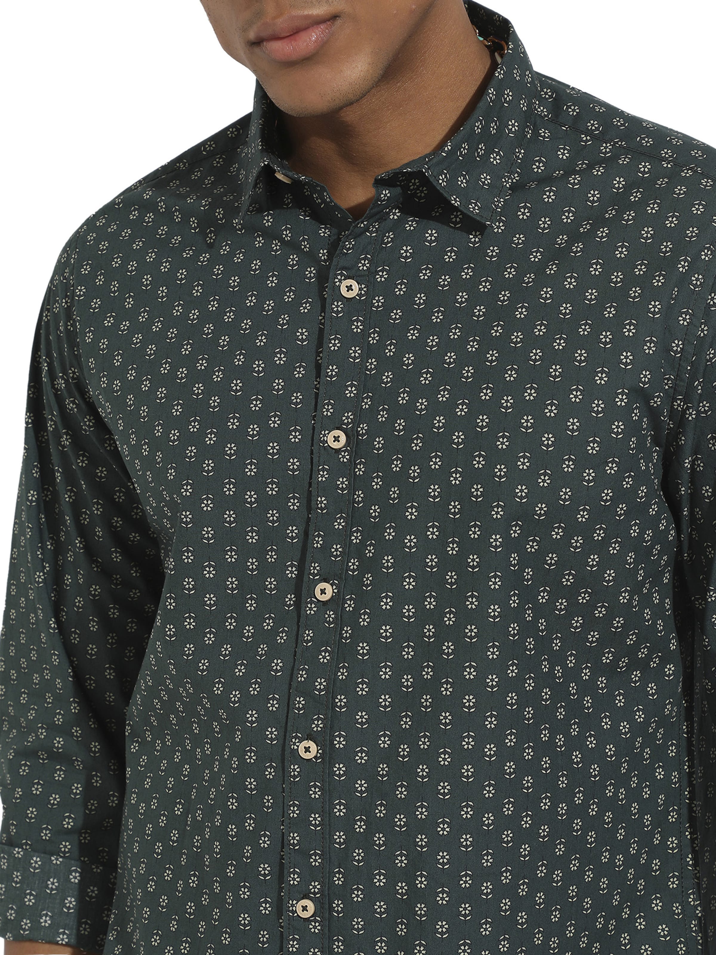 Regular fit Cămașă 'Walker' de la Campus Sutra pe verde