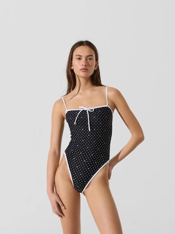 Bandeau Costum de baie întreg de la Karl Lagerfeld pe negru: față