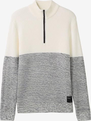 TOM TAILOR DENIM Sweater in Grey: front