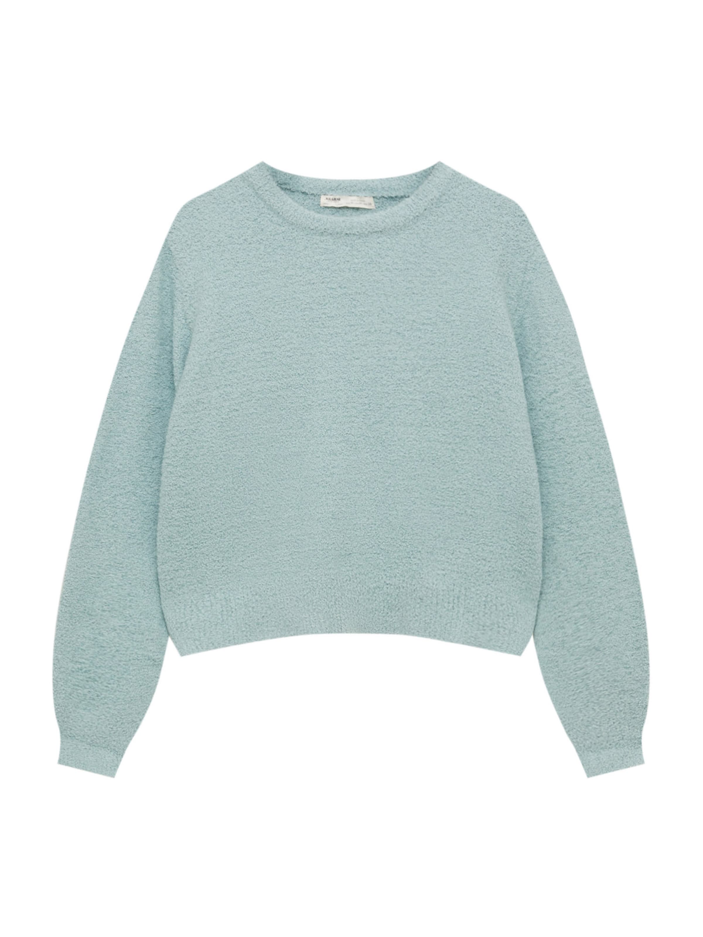 Pull&Bear Sweter w kolorze zielony: przód