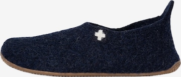 Living Kitzbühel Slippers 'Schurwolle' in Blue: front