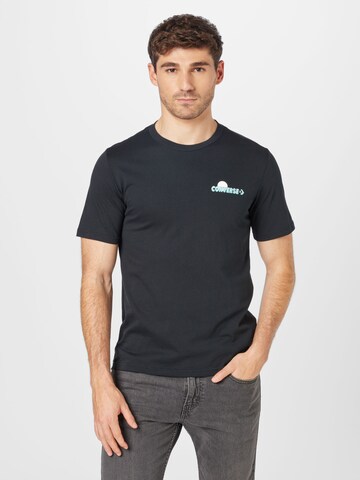 CONVERSE - Camiseta 'MOON MOUNTAIN' en negro: frente
