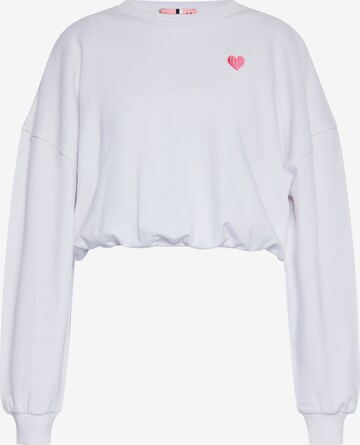 swirly Sweatshirt in Wit: voorkant