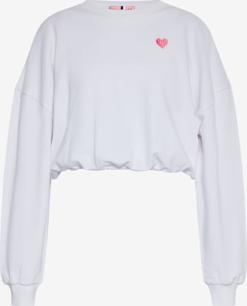 swirly Sweatshirt in White: front