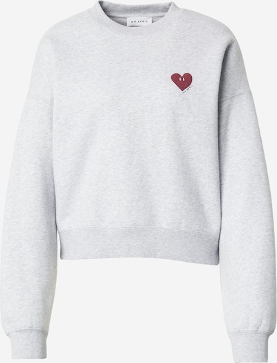 Megztinis be užsegimo 'Nina' iš OH APRIL, spalva – margai pilka / vyšninė spalva, Prekių apžvalga