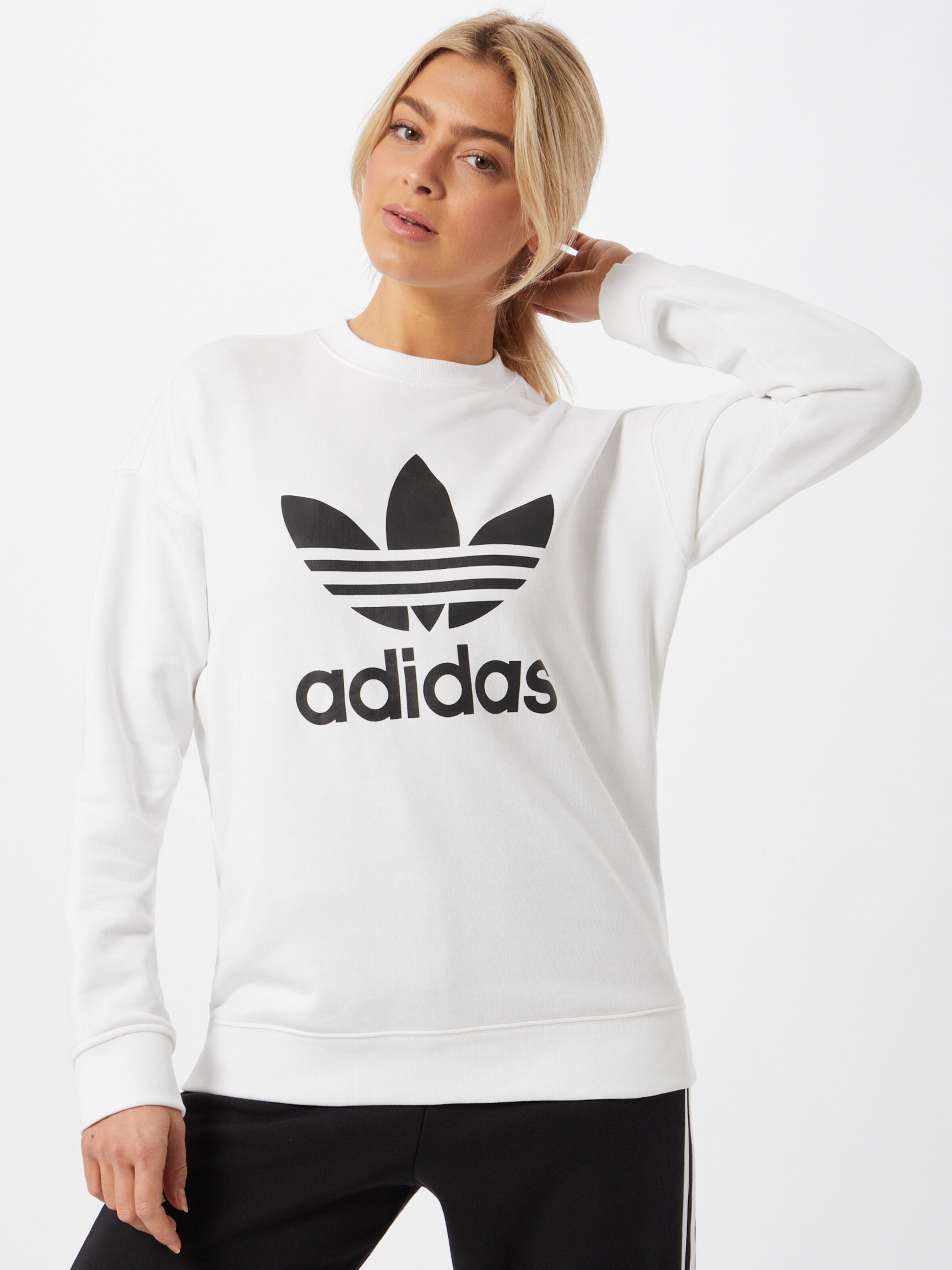 white adidas originals sweatshirt