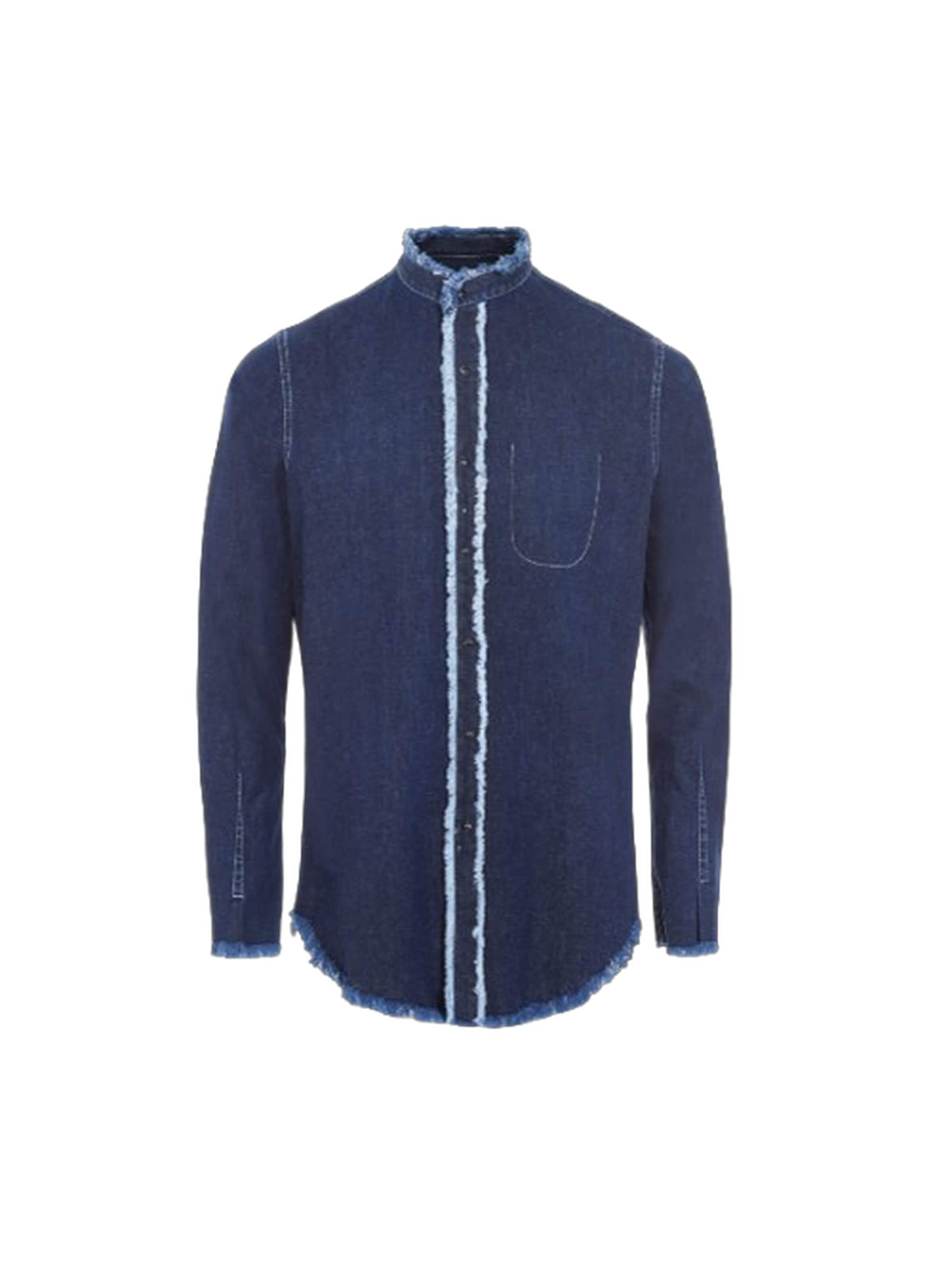 Slim fit Camicia 'HIPPY' di Yoxeone in blu: frontale