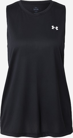 Sport top de la UNDER ARMOUR pe negru: față