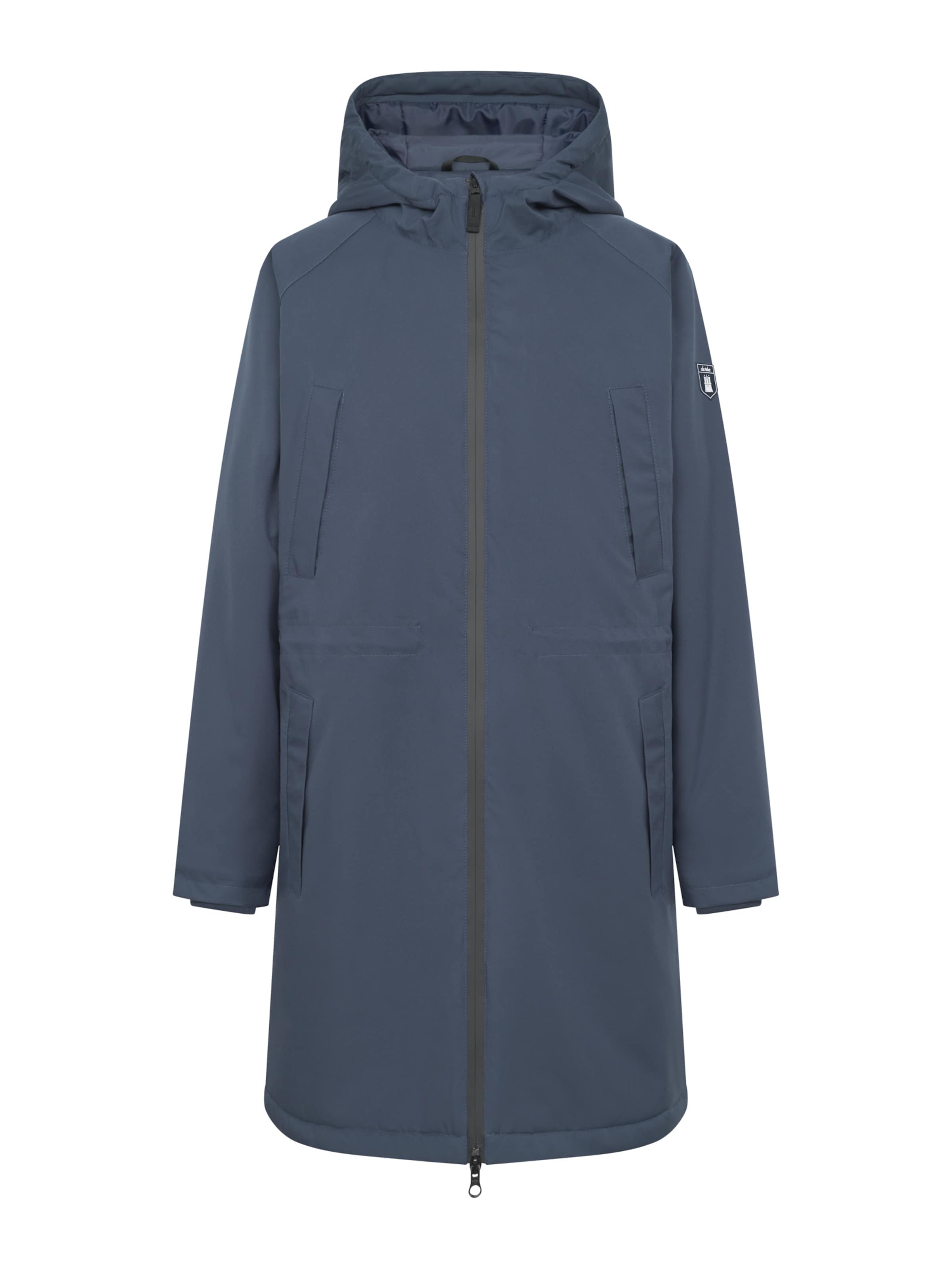 Derbe Wintermantel 'Deutholm' in Blau: Vorderseite