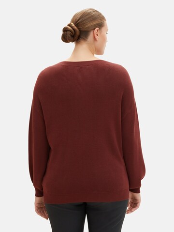 Tom Tailor Women + Pullover in Braun