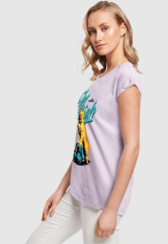ABSOLUTE CULT Shirt 'Captain Marvel- Fly High' in Lila