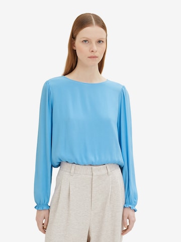 TOM TAILOR DENIM Blouse in Blauw: voorkant