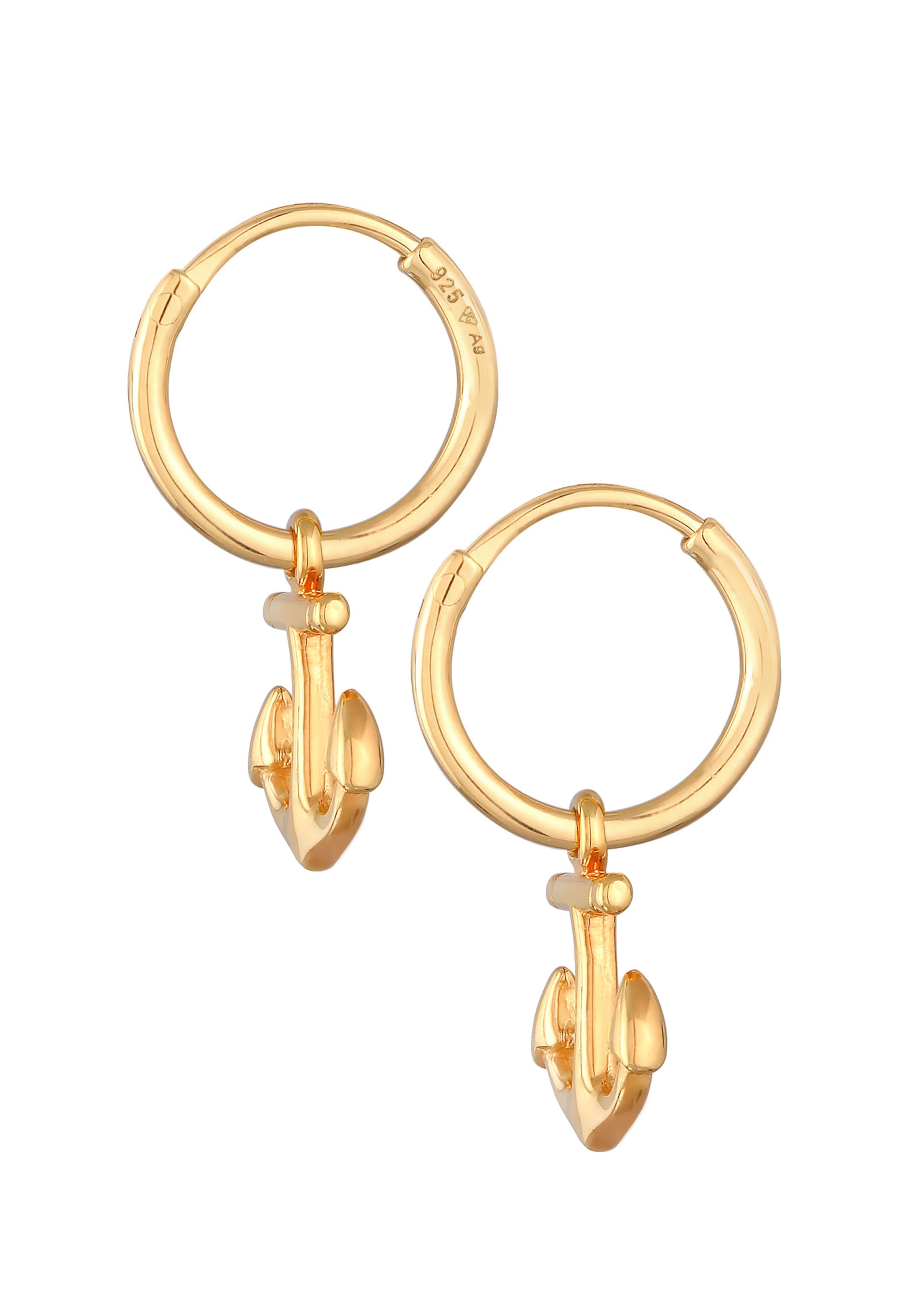 ELLI Ohrringe 'Anker' in Gold