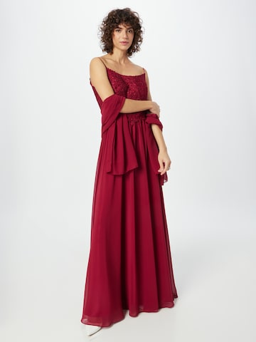 mascara Evening Dress in Red