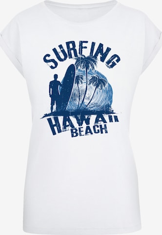F4NT4STIC T-Shirt 'Hawaii Surf Beach Summer' in Weiß: Vorderseite