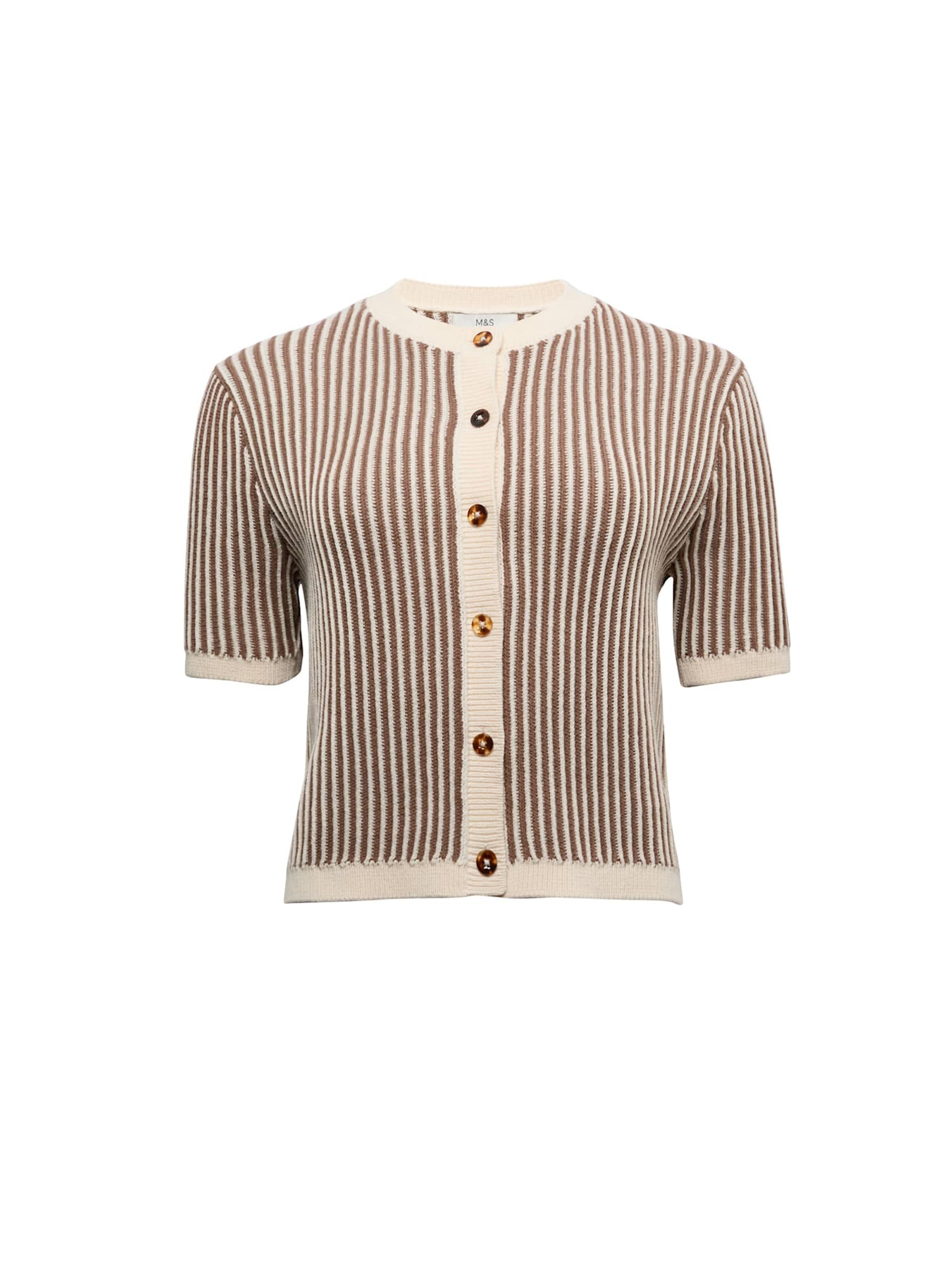 Marks & Spencer Strickjacke in XS in beige / braun, Produktansicht