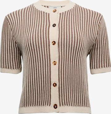 Cardigan Marks & Spencer en marron : devant