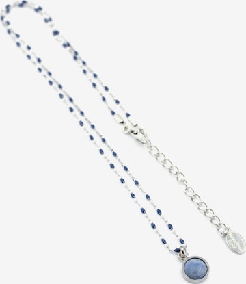 Sergio Engel Kette 'Beach Kette 01 Farbig akzentuierte Stahlkette mit Natursteinanhänger' in Blau: Vorderseite