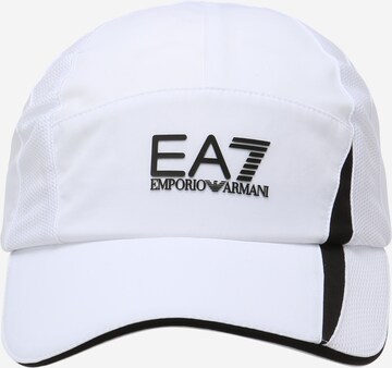 EA7 Emporio Armani Czapka z daszkiem w kolorze biały