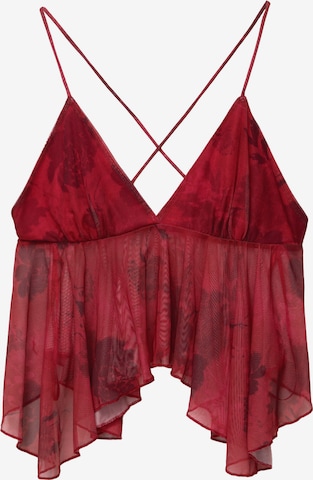 Pull&BearTop - crvena boja: prednji dio