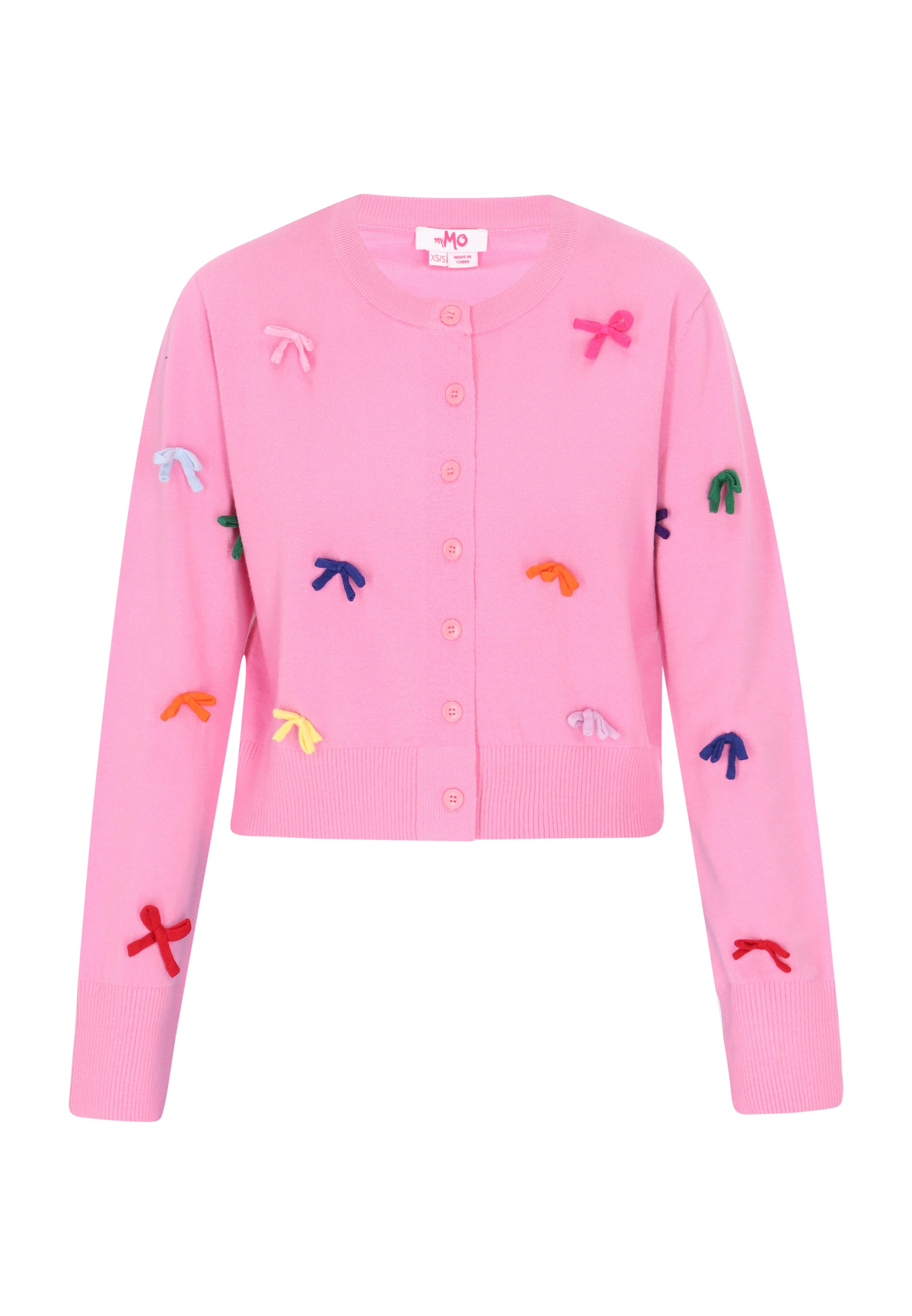 MYMO Gebreid vest in Roze: voorkant