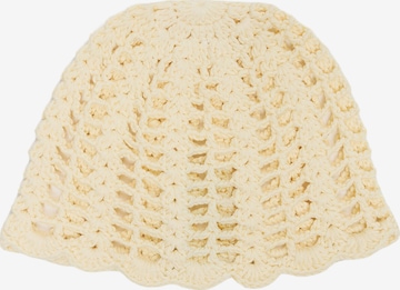 Bonnet Bershka en beige : devant