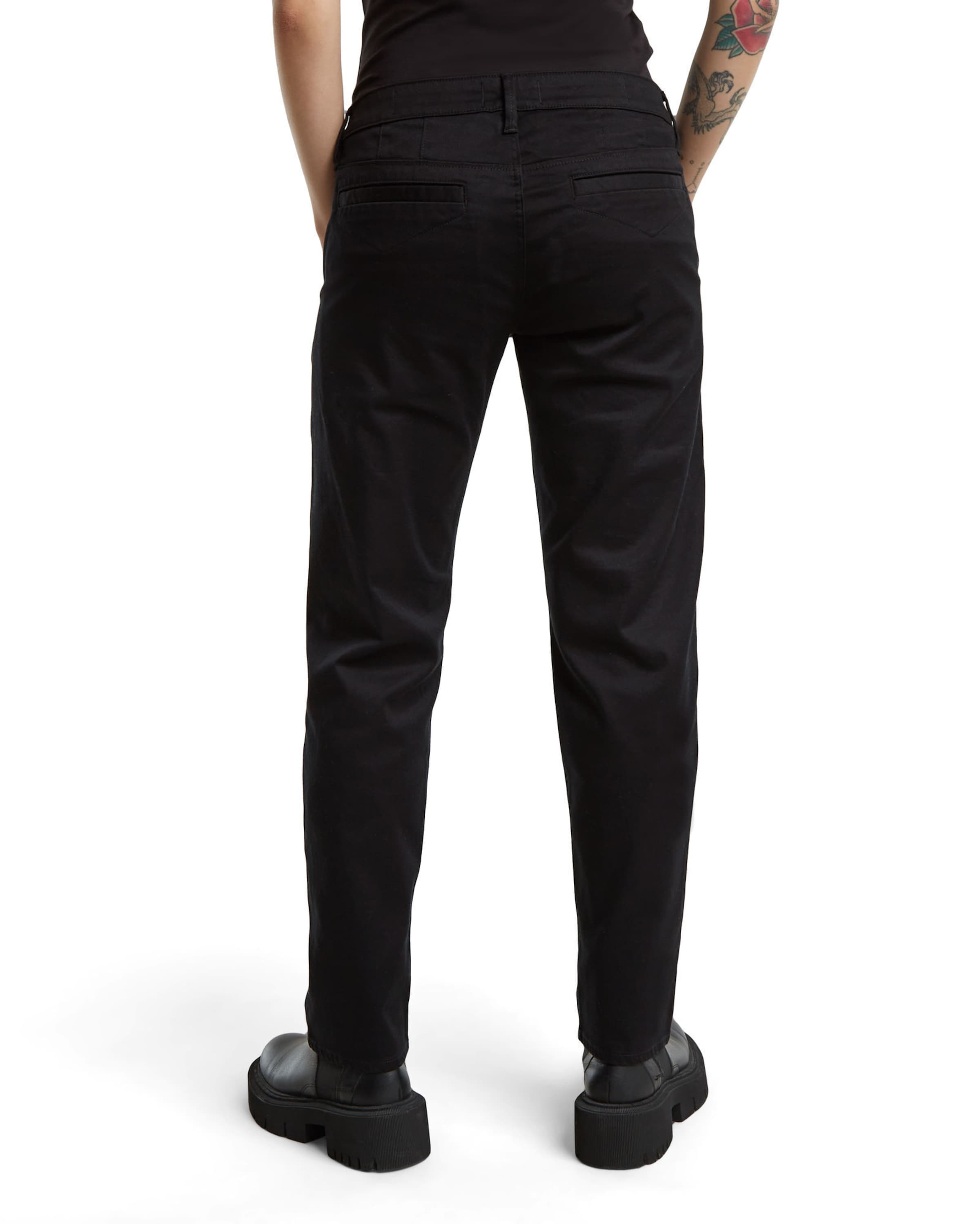 G-STAR Alt kitsenev Chino-püksid 'Kate', värv must