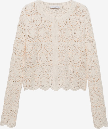 MANGO Neuletakki 'Garden' värissä beige: etupuoli