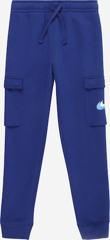 Nike SportswearTapered Hlače - plava boja: prednji dio