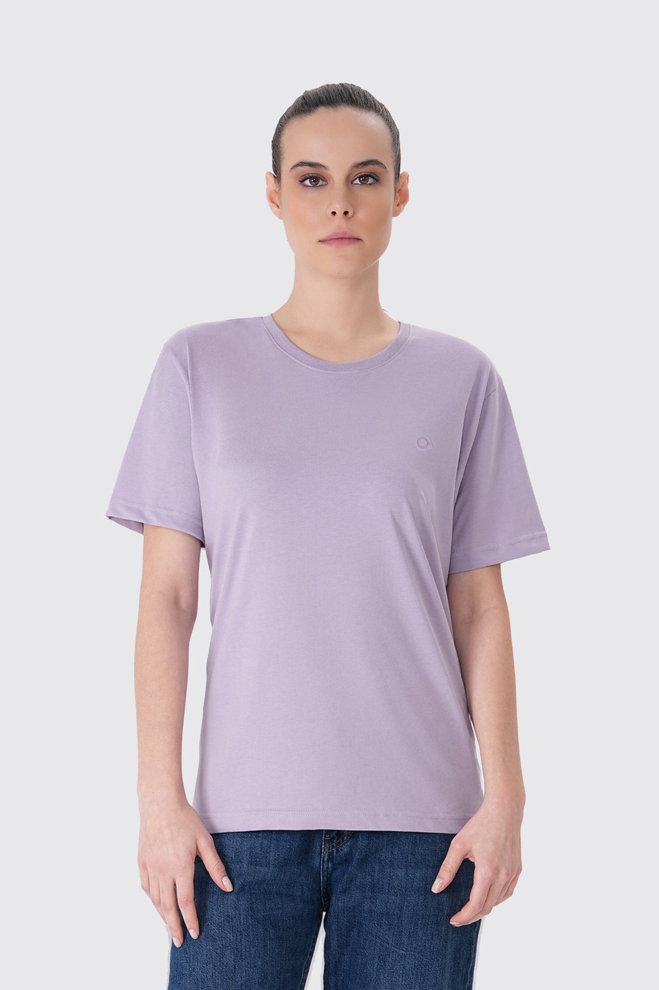 UNIQVIBE T-Shirt in Lila: Vorderseite