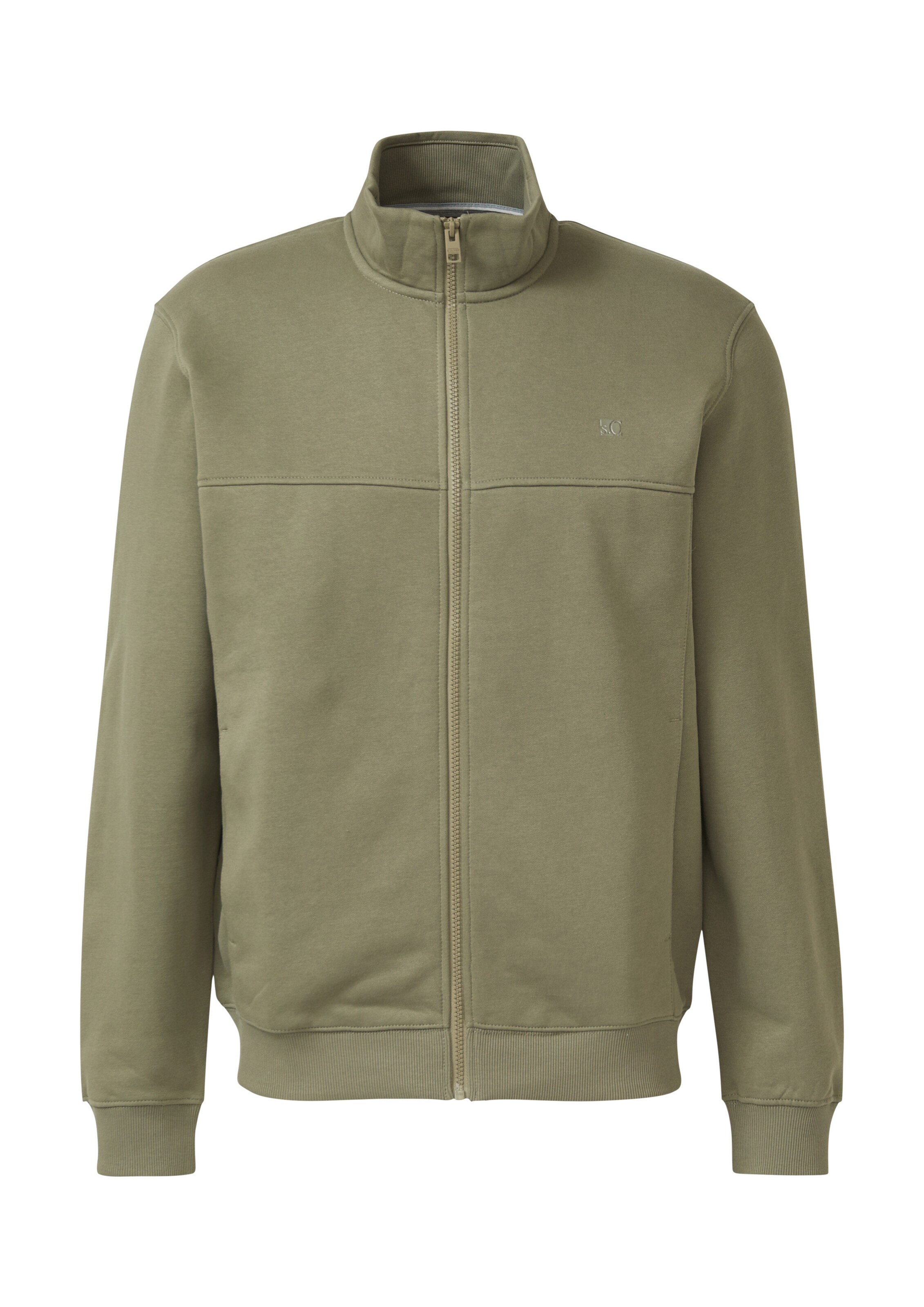 s.Oliver Sweatjacke in Grün: Vorderseite