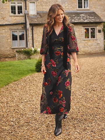 love & roses - Vestido en negro: frente